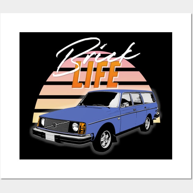 Brick Life / Volvo 240/245 Wagon Design Wall Art by DankFutura